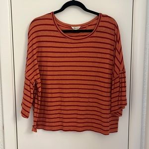 Striped oversize fit top